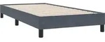 vidaXL Bettgestell ohne Matratze Dunkelgrau 100x220 cm Samt - Grau