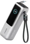 Anker Powerbank (25K, 165W, Integriertes + einziehbares Kabel) Silber - Silber