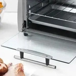 HOMCOM Mini Backofen 10 Liter 750W Kleiner Elektrobackofen, Silber - Silber