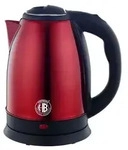Herzberg HG-5011RED: 1.8L 1500W Edelstahl-Wasserkocher - Rot - Rot