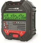 ENOVALAB Steckdosentester, SDT0020, mit RCD-Test und Display - Schwarz