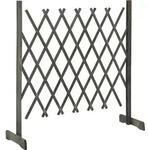 vidaXL Garten-Rankzaun Grau 120x90 cm Massivholz Tanne - Grau