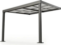 Juskys 300482, Juskys Terrassen&uuml;berdachung Jakarta 3x3 m mit Schiebedach -