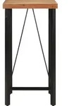 vidaXL Bartisch 55x55x107 cm Massivholz Akazie und Eisen - Braun