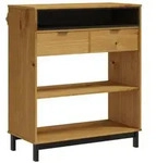 vidaXL Bartisch FLAM 92x45x110 cm Massivholz Kiefer - Braun