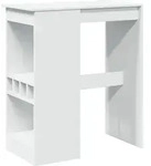 vidaXL Bartisch mit Regal Wei&szlig; 90x47,5x103,5 cm Holzwerkstoff - Wei&szlig;