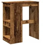 vidaXL Bartisch mit Regal Altholz-Optik 90x47,5x103,5 cm Holzwerkstoff - Braun