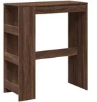 vidaXL Bartisch mit Regal Braun Eiche 90x40x103,5 cm Holzwerkstoff - Braun