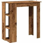 vidaXL Bartisch mit Regal Altholz-Optik 102x50x103,5 cm Holzwerkstoff - Braun