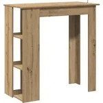 vidaXL Bartisch mit Regal Artisan-Eiche 102x50x103,5 cm Holzwerkstoff - Braun