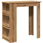 vidaXL Bartisch mit Regal Artisan-Eiche 102x50x103,5 cm - Braun
