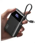INIU 45W Power Bank, Ultra Klein 20000mAh Powerbank mit Integriertem USB C Kabel,