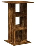 vidaXL Bartisch mit Ablagen R&auml;uchereiche 60x60x102 cm Holzwerkstoff - Braun