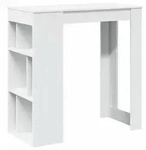 vidaXL Bartisch mit Regal Wei&szlig; 102x50x103,5 cm Holzwerkstoff - Wei&szlig;