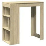 vidaXL Bartisch mit Regal Sonoma-Eiche 102x50x103,5 cm Holzwerkstoff - Braun