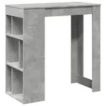 vidaXL Bartisch mit Regal Betongrau 102x50x103,5 cm Holzwerkstoff - Grau