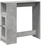 vidaXL Bartisch mit Regal Betongrau 101x40x103,5 cm Holzwerkstoff - Grau