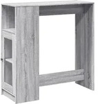 vidaXL Bartisch mit Regal Grau Sonoma 101x40x103,5 cm Holzwerkstoff - Grau