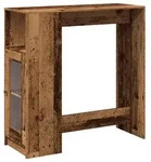 vidaXL Bartisch mit Regal Altholz-Optik 101x40x103,5 cm Holzwerkstoff - Braun