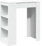 vidaXL Bartisch mit Regal Wei&szlig; 95x47x103,5 cm Holzwerkstoff - Wei&szlig;