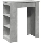 vidaXL Bartisch mit Regal Betongrau 95x47x103,5 cm Holzwerkstoff - Grau