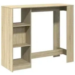 vidaXL Bartisch mit Regal Sonoma-Eiche 124x46x103,5 cm Holzwerkstoff - Braun