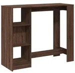 vidaXL Bartisch mit Regal Braun Eiche 124x46x103,5 cm Holzwerkstoff - Braun