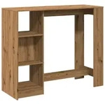 vidaXL Bartisch mit Regal Artisan-Eiche 124x46x103,5 cm Holzwerkstoff - Braun