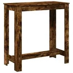 vidaXL Bartisch R&auml;uchereiche 102x50x103,5 cm Holzwerkstoff - Braun