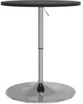 vidaXL Bartisch Schwarz 60x60x90 cm Holzwerkstoff Verchromter Stahl - Schwarz