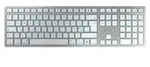 CHERRY KW 9100 SLIM FOR MAC, Verkabelt & Kabellos, USB + Bluetooth, QWERTY, Silber -