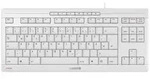 CHERRY STREAM KEYBOARD TKL, Kabelgebunden, USB, Scherenschalter, QWERTZ, Wei&szlig; -