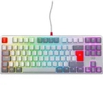 CHERRY XTRFY K4V2 TKL keyboard. white - Grau/Rot