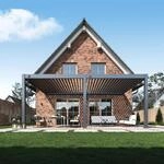 Weide Deluxe Plus Wand-Pergola Voll-Aluminium 4x6m mit Lamellendach anthrazitㅤ