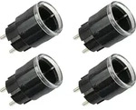 SHELLY WLAN-Steckdose Plug S Gen3, Matter, schwarz, 4 St&uuml;ck - Schwarz