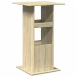 vidaXL Bartisch mit Ablagen Sonoma-Eiche 60x60x102 cm Holzwerkstoff - Braun