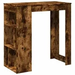 vidaXL Bartisch mit Regal R&auml;uchereiche 102x50x103,5 cm Holzwerkstoff - Braun