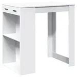 vidaXL Bartisch Wei&szlig; 102x70x103,5 cm Holzwerkstoff - Wei&szlig;