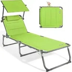 Sonnenliege klappbar &ndash; Gartenliege aus Aluminium mit verstellbarer R&uuml;ckenlehne,