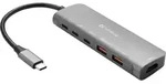 SANDBERG USB-C Dock HDMI + 2xUSB-A + 2xUSB-C + PD100W - Silber