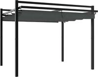 vidaXL Gartenpavillon mit Ausziehbarem Dach Anthrazit 3x3 m Aluminium