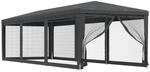 vidaXL Partyzelt mit 8 Mesh-Seitenw&auml;nden Anthrazit 3x9 m HDPE