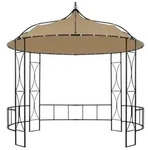 vidaXL Pavillon 300x290 cm Taupe Rund