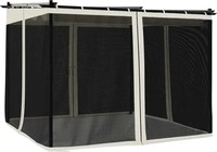 vidaXL 4003908, vidaXL Pavillon mit Netzw&auml;nde Creme 3x3 m Stahl