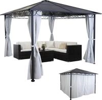 Famanu Hardtop-Pergola mit Kunststoffdach und Aluminium-Seitenw&auml;nden - Lichtgrau
