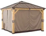 Vorhang f&uuml;r Sunjoy Zedernholz Gazebo 336cm x 336cm - Gr&uuml;n
