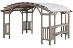 Sunjoy Zedernholz Pergola / Pavillon 3x4 DAJTI - 305cm x 427cm, grau - Hellgrau