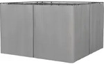 Outsunny 4 Seitenteile f&uuml;r 3x3 m Pavillon mit Haken Seitenw&auml;nde Hellgrau -...