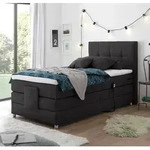 Boxspringbett Jugendbett in 120x200 cm MANAUS-09, in der Farbe anthrazit,