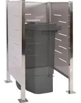 M&uuml;lltonnen-Zaun MCW-J55, M&uuml;lltonnenverkleidung M&uuml;lltonnenaufbewahrung, 150x85x85cm